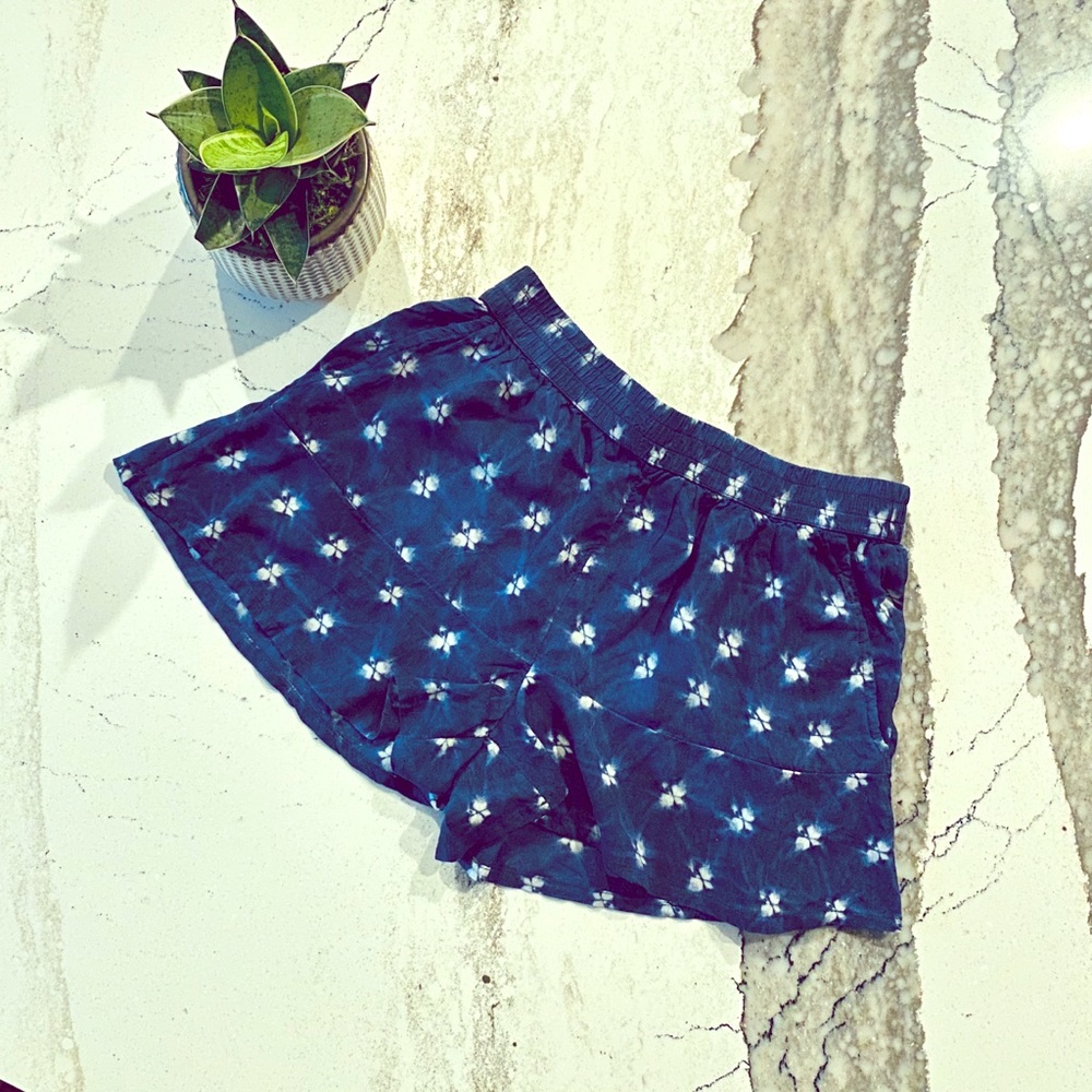 Hinge Navy Tie Dye Shorts
